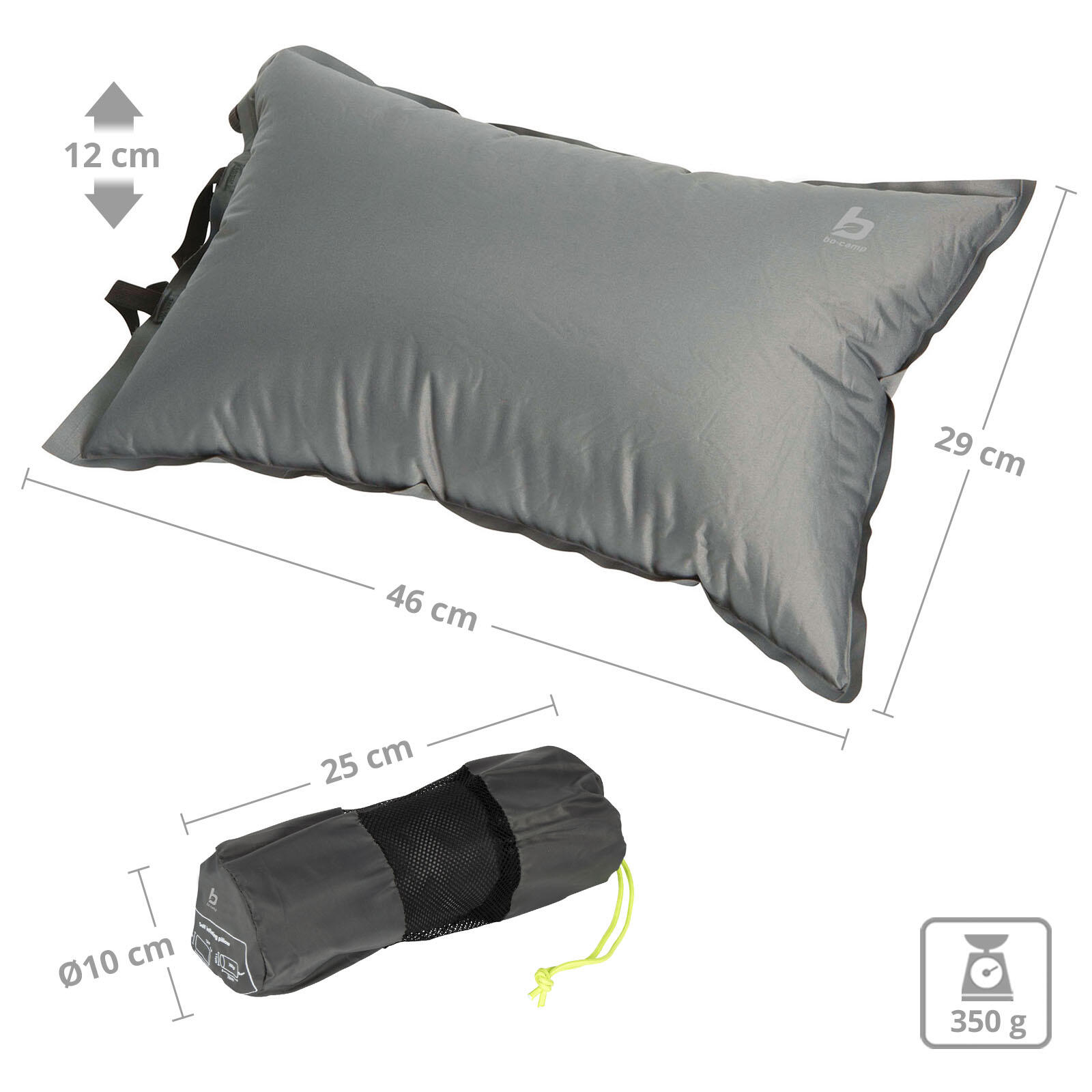 Voyage Tête Coussin pour le cou Camping Outdoor auto-gonflant 12cm léger 2/7