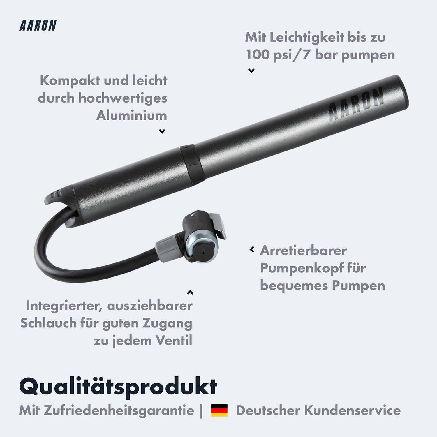 Pocket One - Mini-Fahrradpumpe, bis zu 7 Bar - Grau 2/6