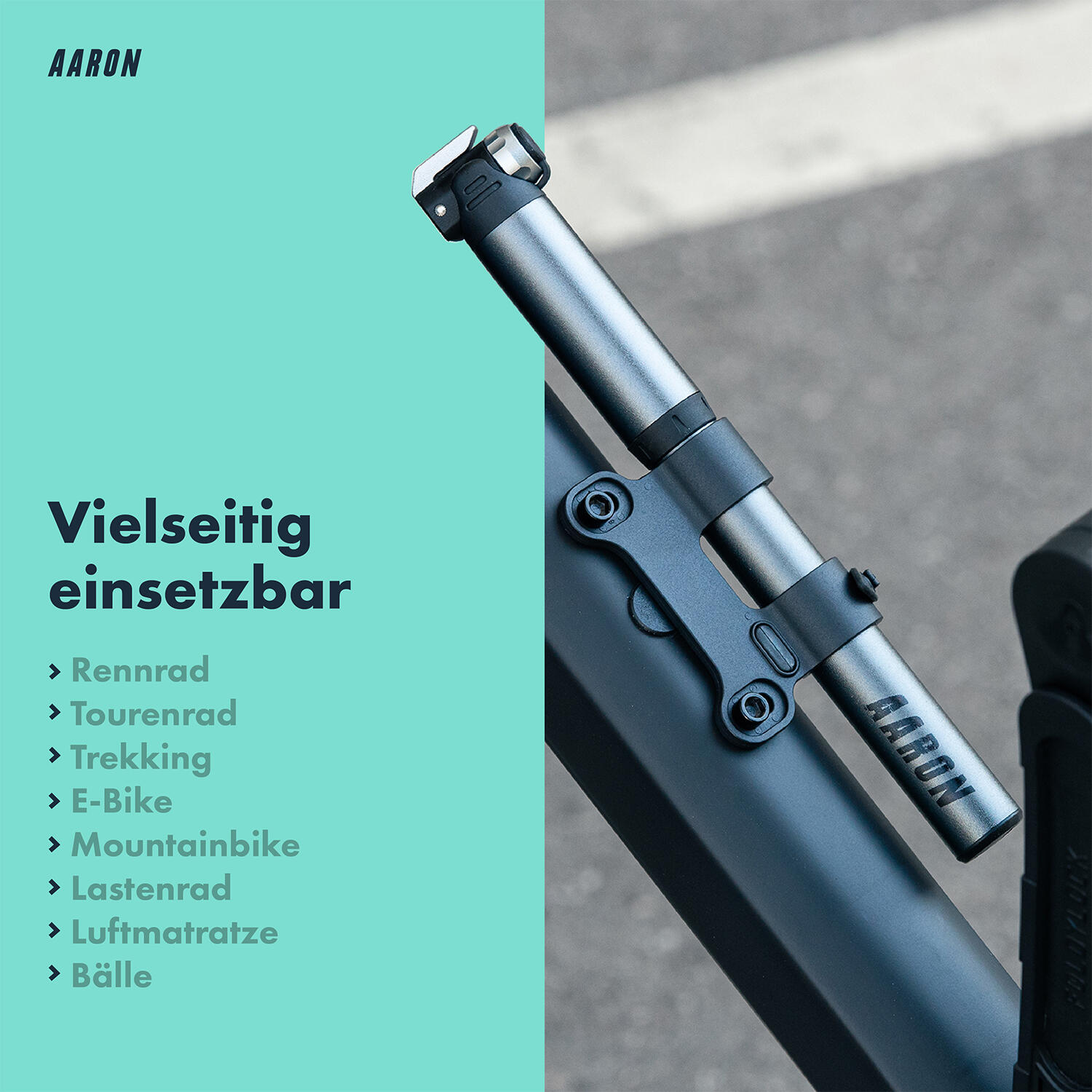 Pocket One - Mini-Fahrradpumpe, bis zu 7 Bar - Grau 6/6