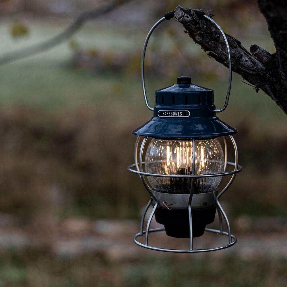 Camping Laterne Railroad Retro Lampe Dimmbar Metall Glas USB Akku LED 7/7