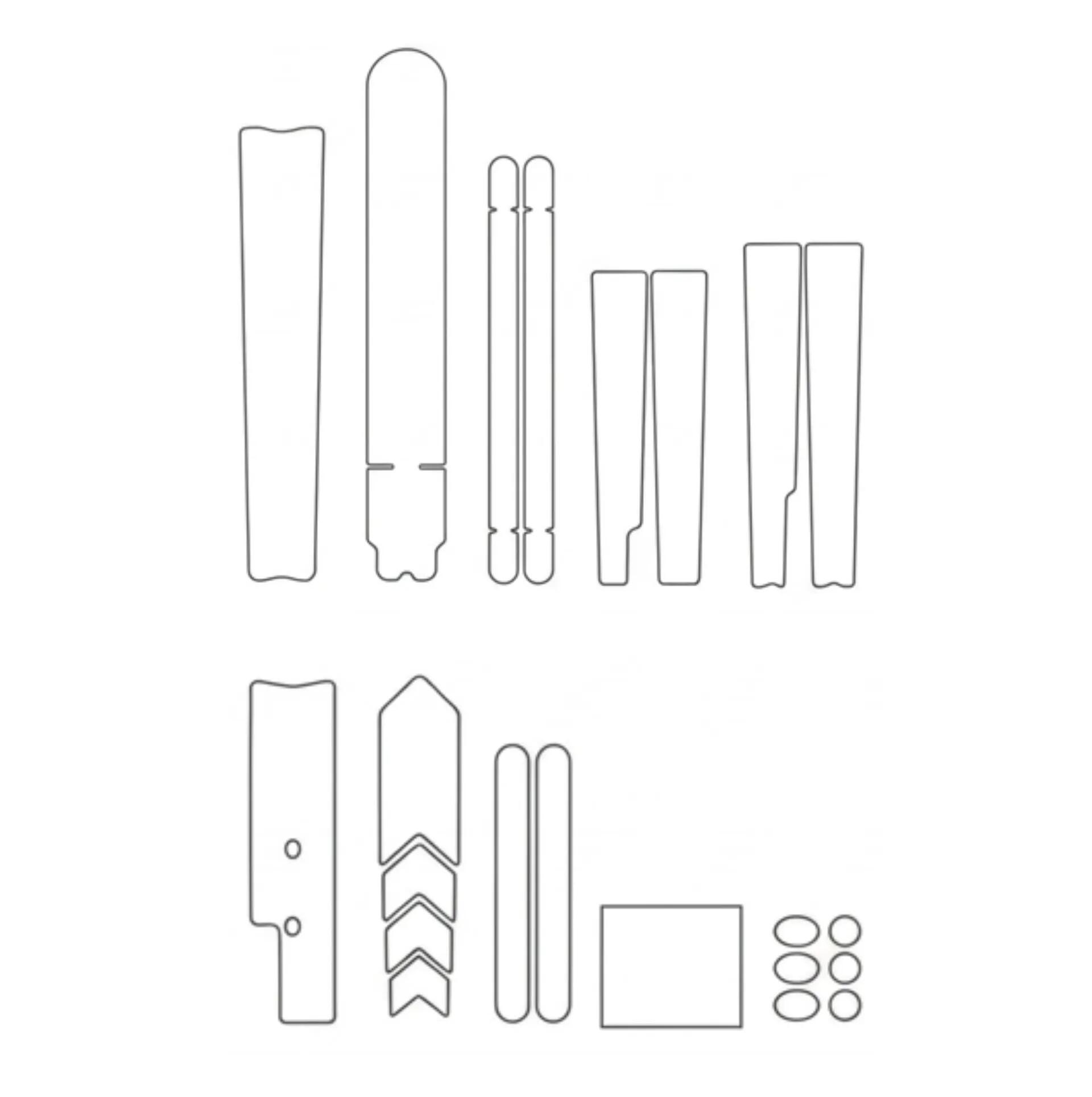 kit proteção quadro bicicleta 22 filmes tpu transparentes 3/4