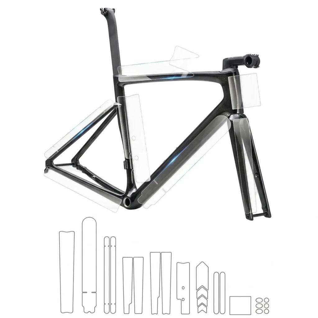 bike frame protection kit 22 tpu clear films road gravel urban