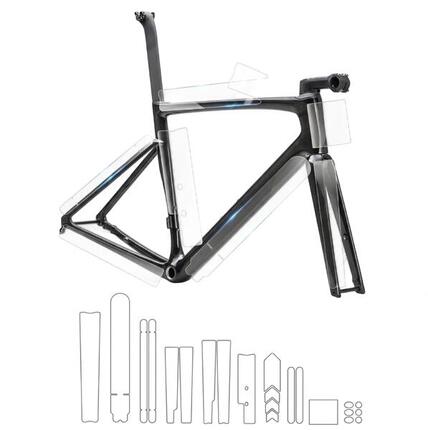 pack protection cadre route gravel urbain 22 films tpu transparent