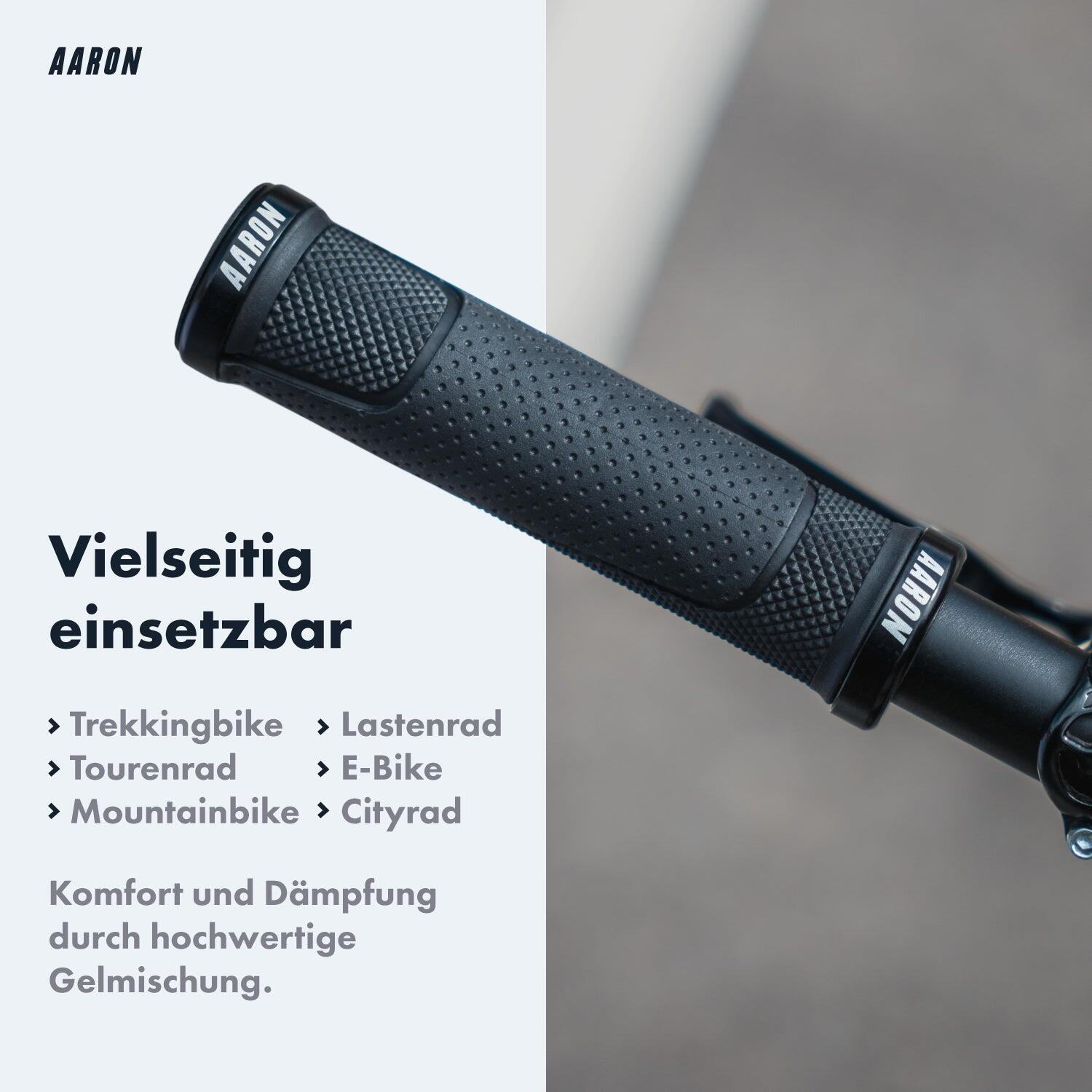MTB Fahrradgriffe - 33 mm Durchmesser, 130 mm Länge, rutschfest - Schwarz 3/7