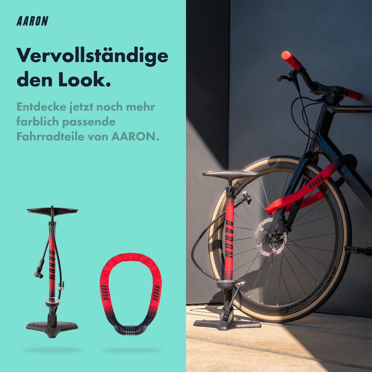 FIT Fahrradgriffe - Ergonomisch, rutschfest, mit Klemmring - Rot 6/7