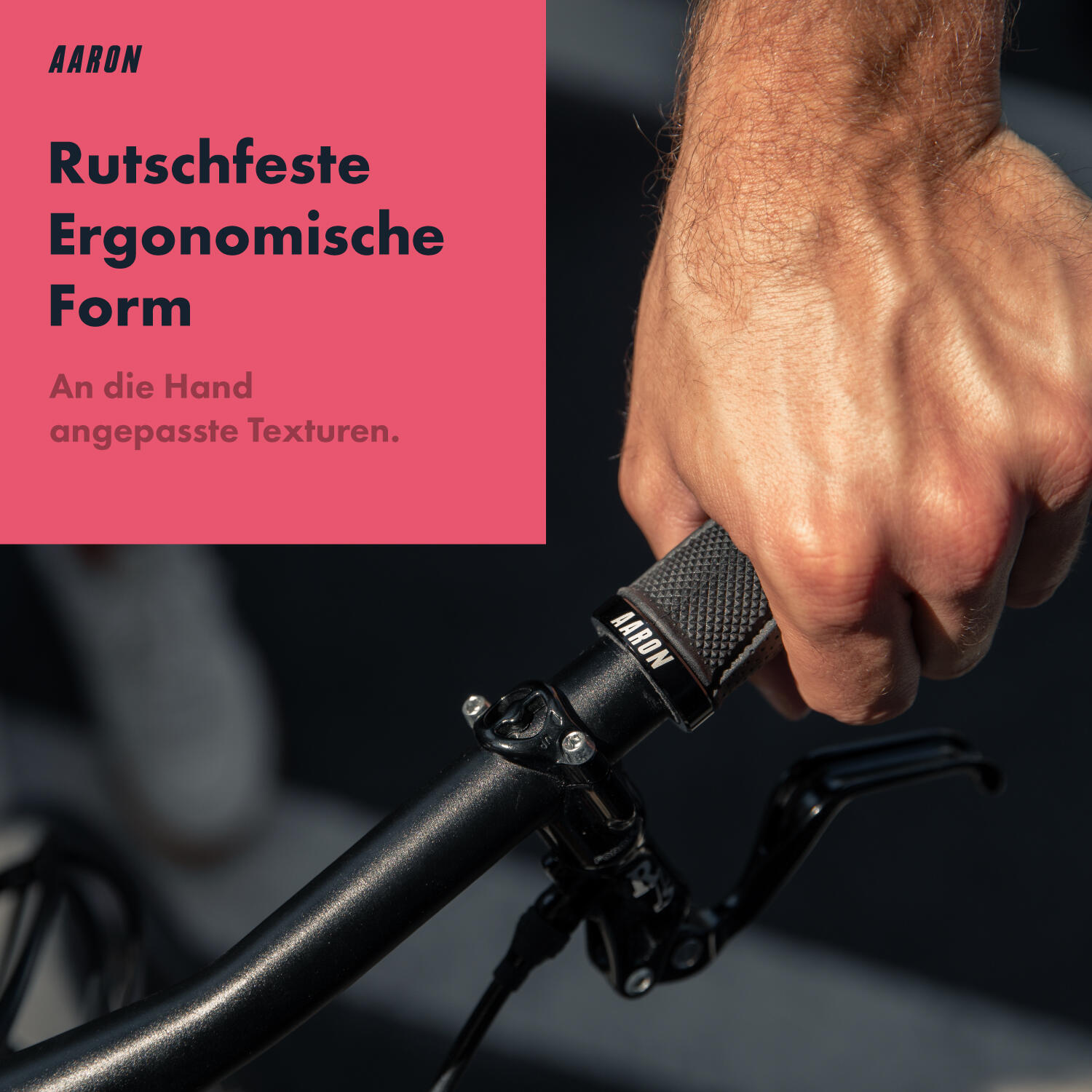 MTB Fahrradgriffe - 33 mm Durchmesser, 130 mm Länge, rutschfest - Schwarz 5/7