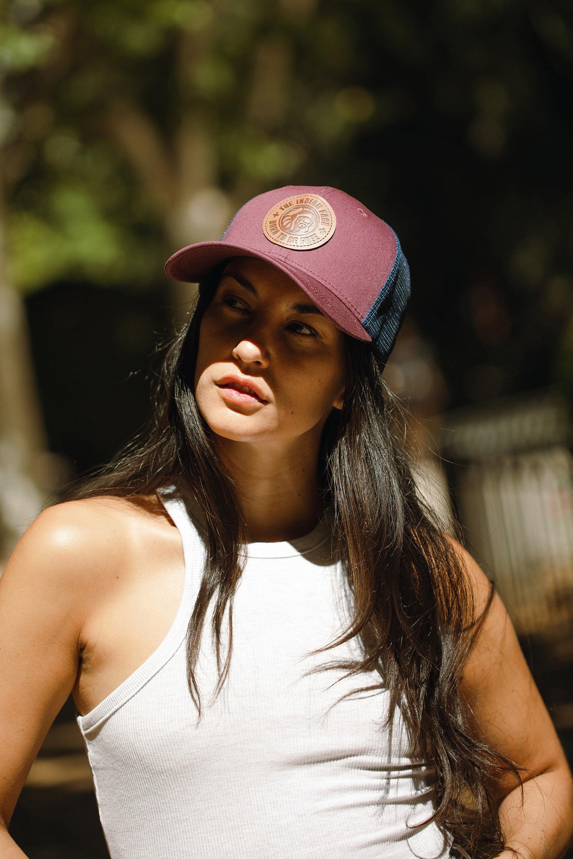 Gorra Born To Be Free The Indian Face trucker ajustable marrón azul 6/7