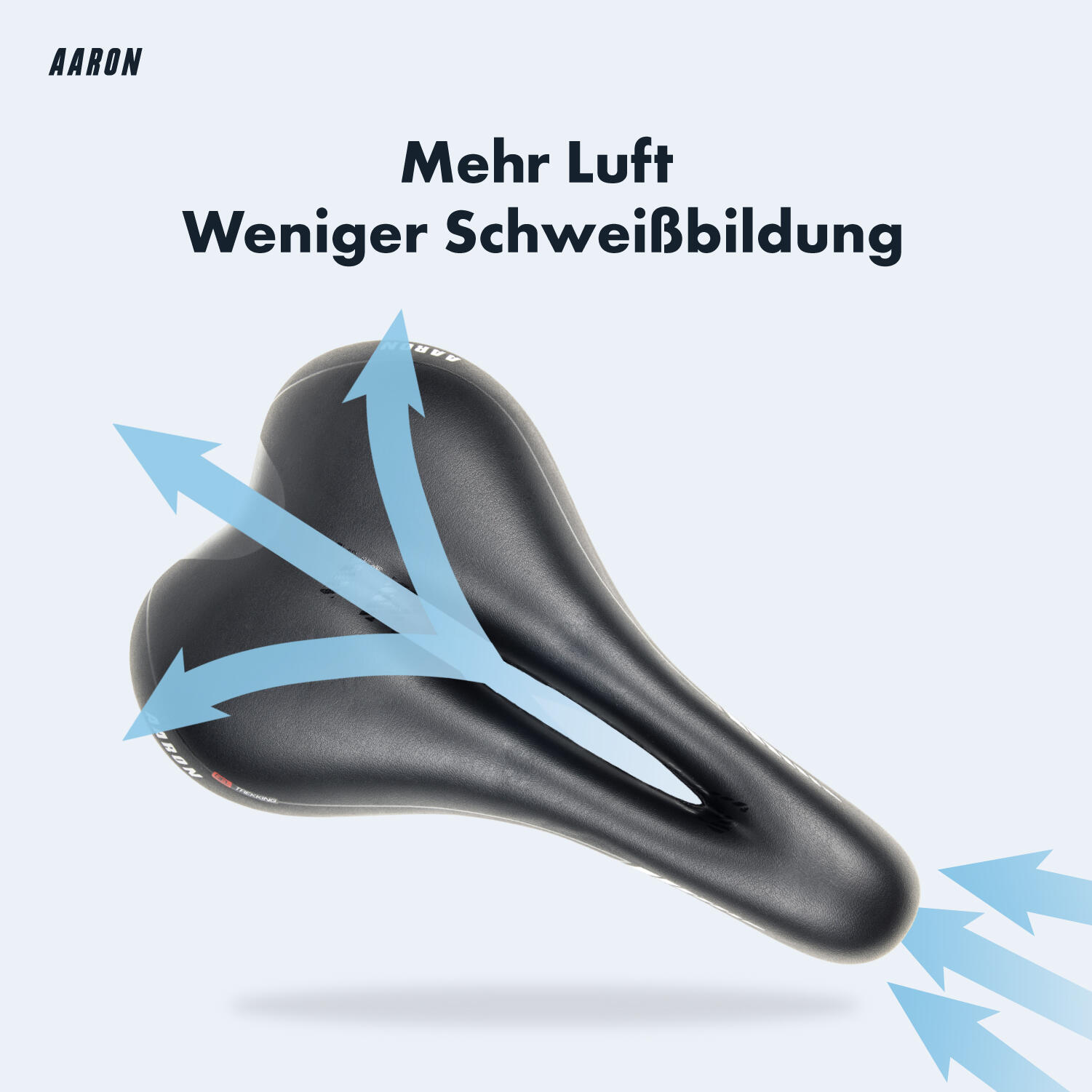 Trekking Fahrradsattel Gel, wasserdicht, belüftet, Unisex 5/5