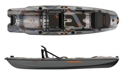 Jednoosobowy kajak wędkarski sit-on-top stabilny Pelican Catch Mode 110 TR
