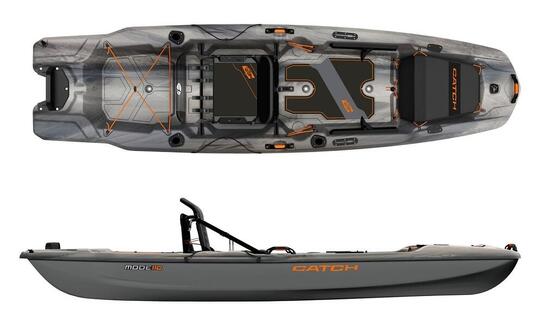 Jednoosobowy kajak wędkarski sit-on-top stabilny Pelican Catch Mode 110 TR