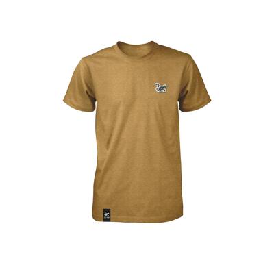T-shirt logo - korte mouw / volwassene (mosterd)