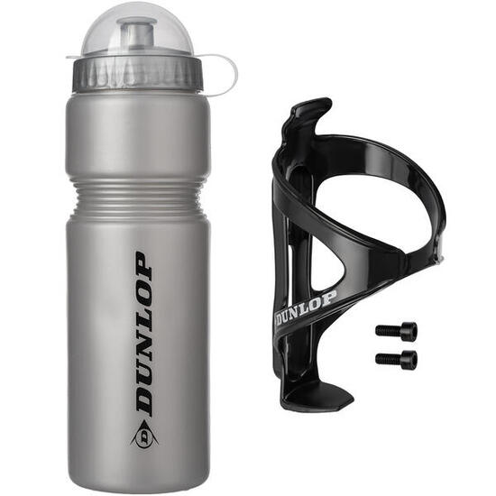Bidon rowerowy z uchwytem do montażu 750 ml szary DUNLOP