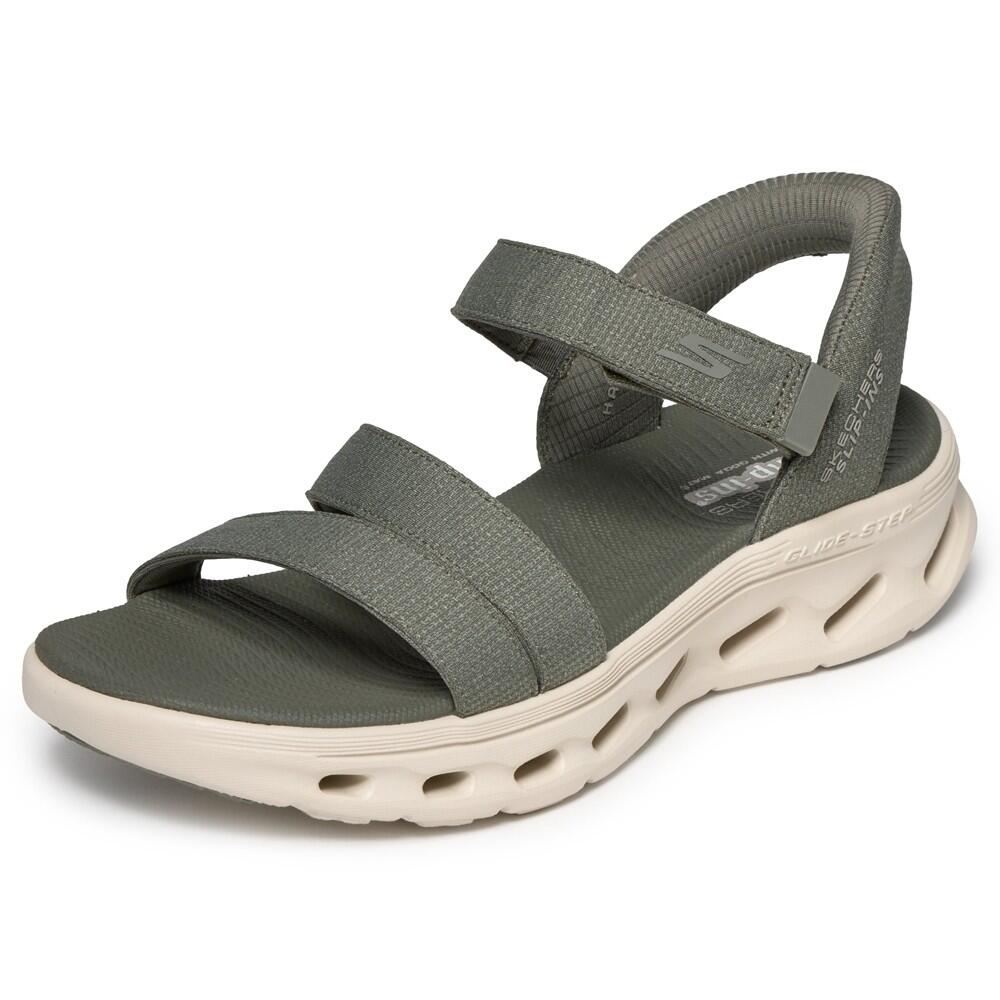 SANDALE FEMME Skechers Slip-ins Go Walk GlideStep KAKI 2/4