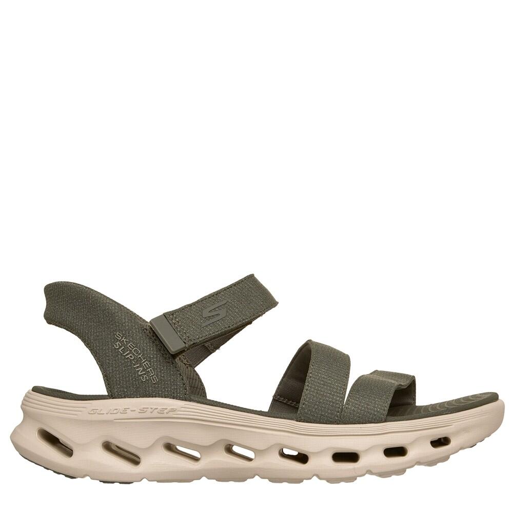 SANDALE FEMME Skechers Slip-ins Go Walk GlideStep KAKI 1/4