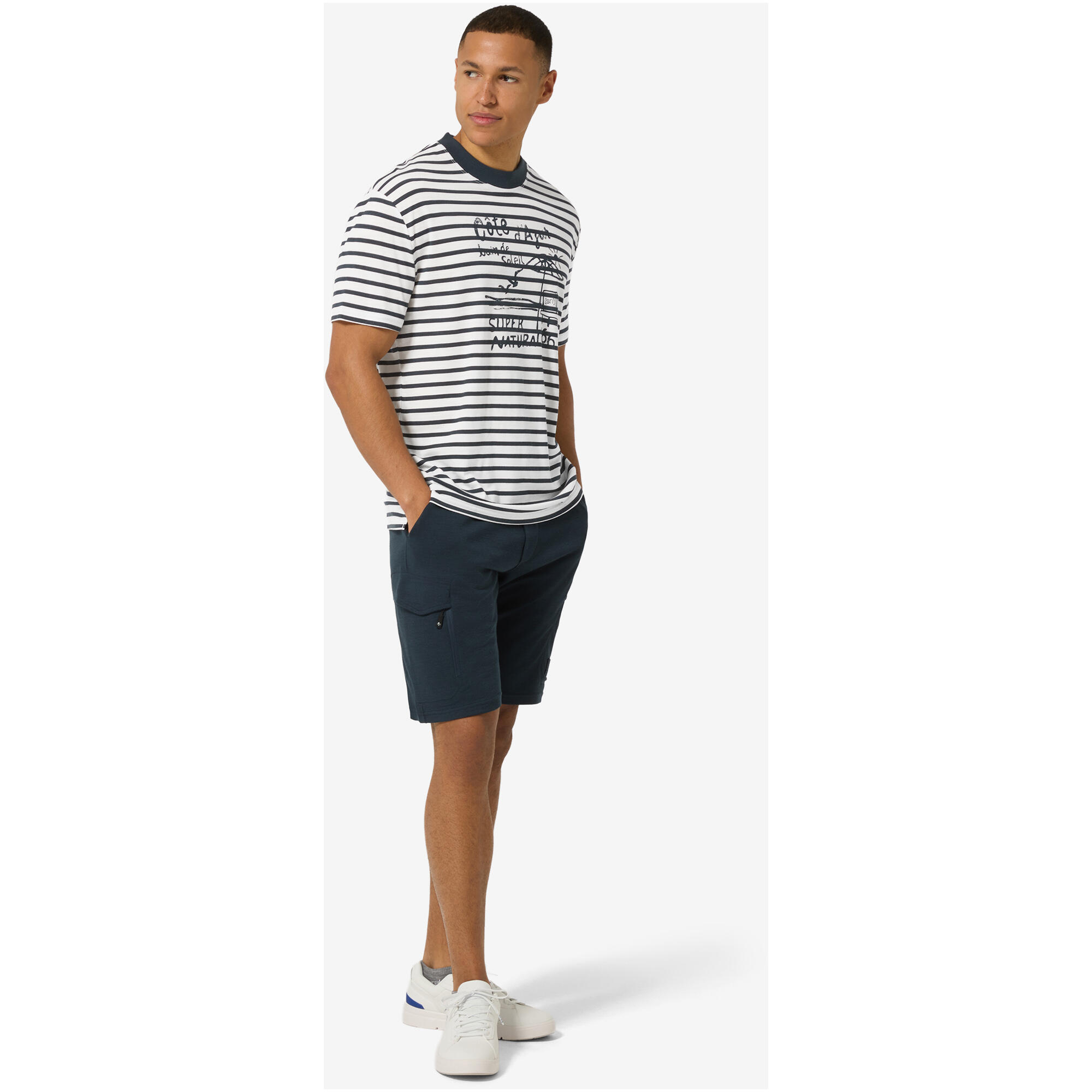 Koszulka męska SUPER.NATURAL M Stripe Cote D'Azur Bio J Tee 2/5