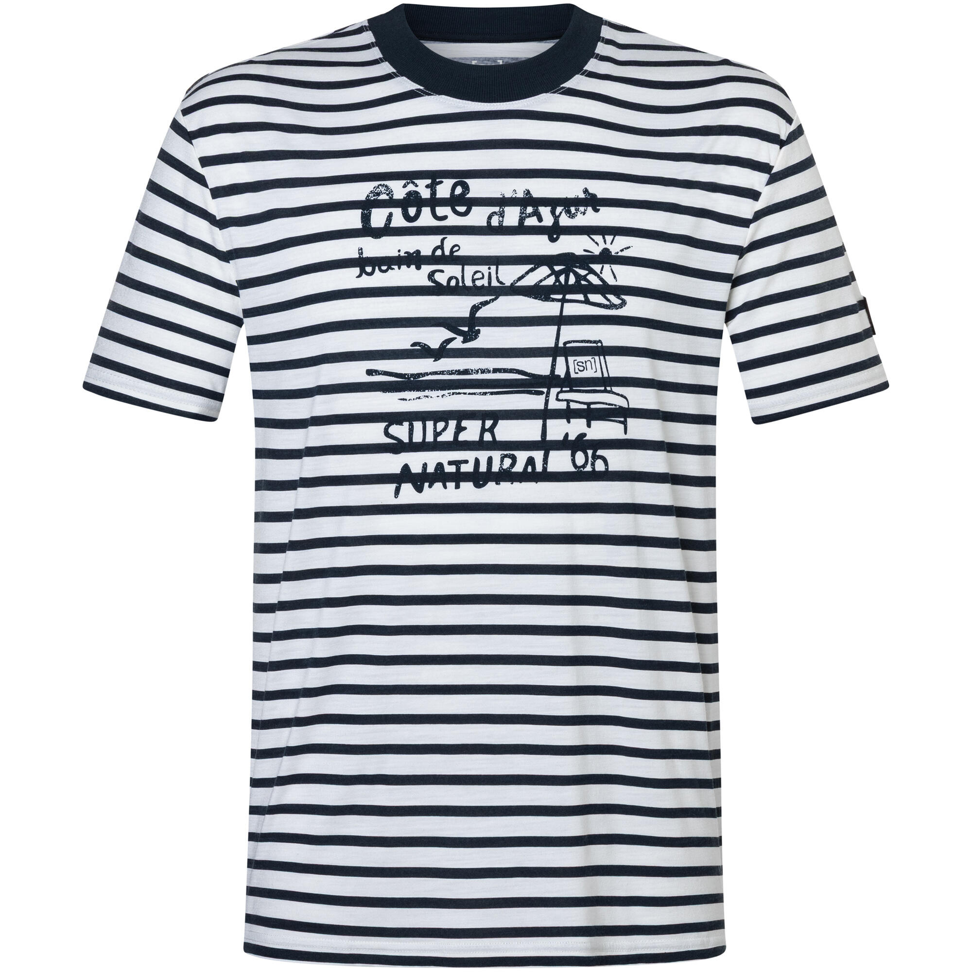 Koszulka męska SUPER.NATURAL M Stripe Cote D'Azur Bio J Tee 4/5