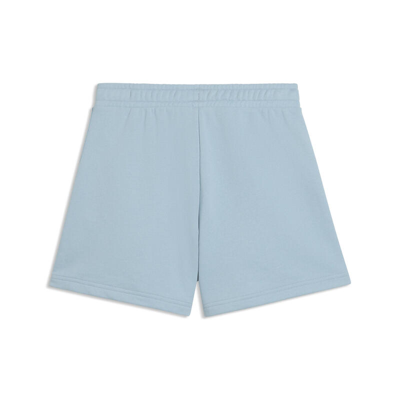 Șort alergare copii talie înaltă Essentials Tape High-Waist, albastru deschis