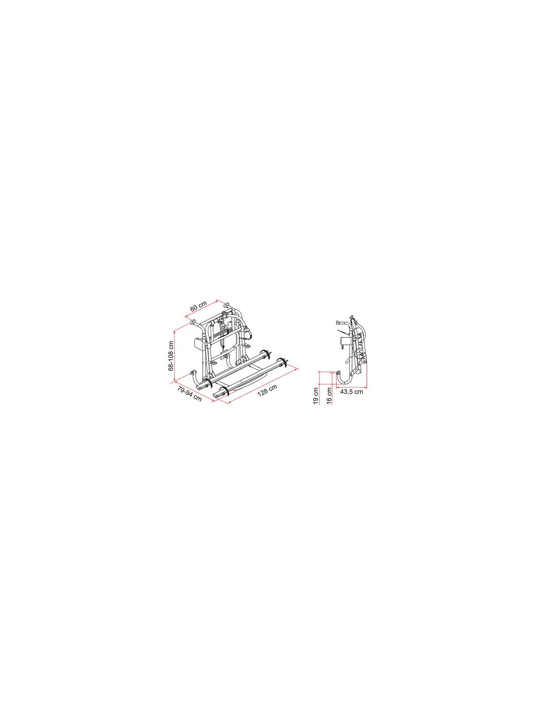 Portabicicletas Fiamma Carry-Bike Lift 77 para autocaravana, 2 bicis. 3/4