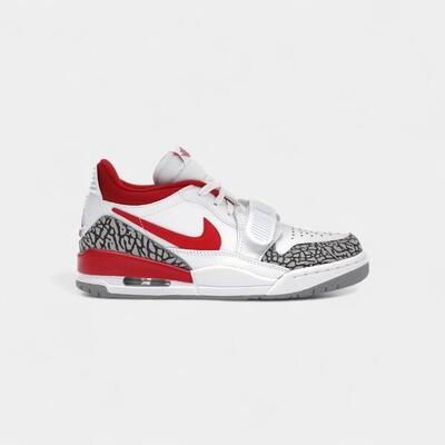 Jordan Legacy 312 Low White Cement Gym Red (Women's)