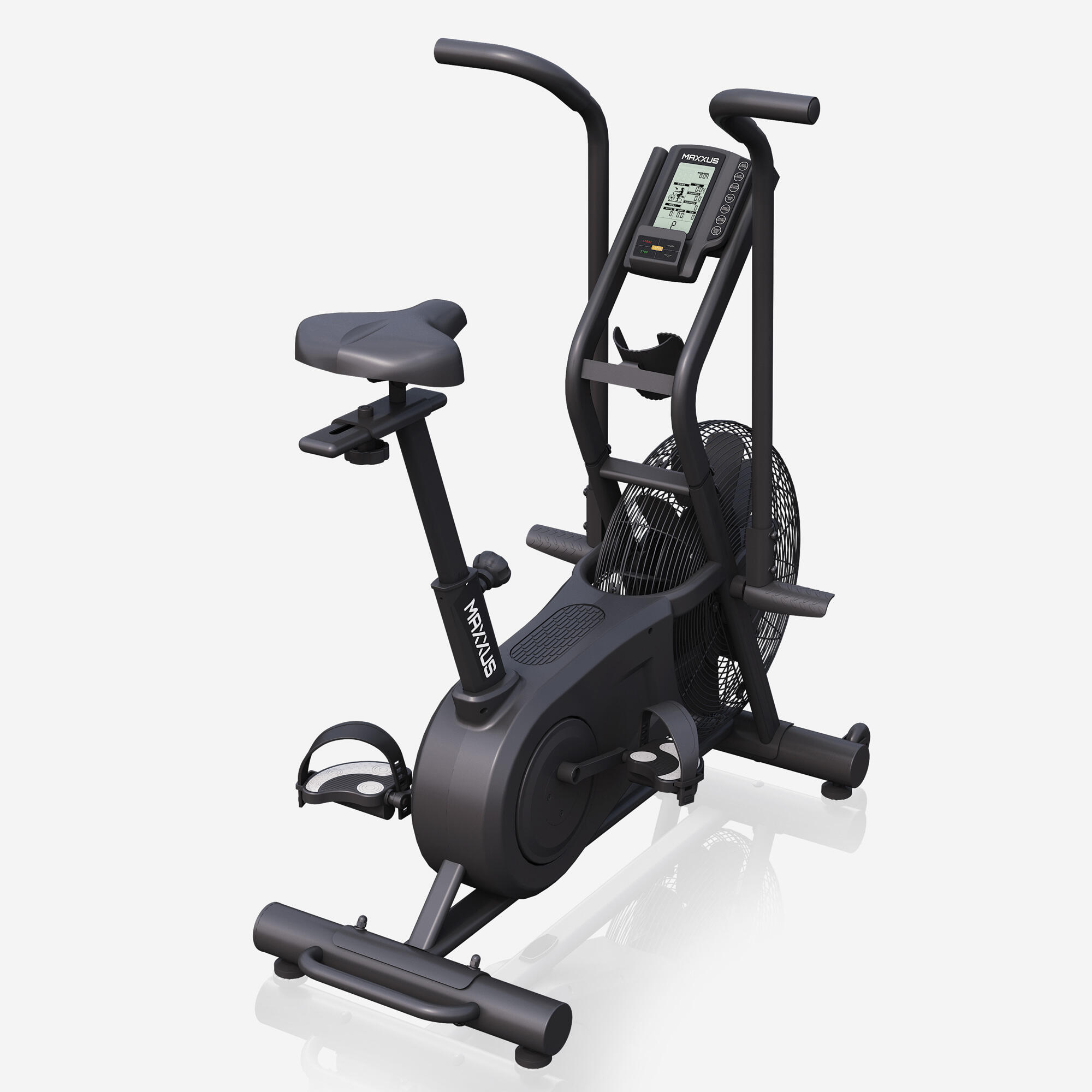 Vélo à résistance à l'air | 8 modes d'entraînement | LCD 2/4