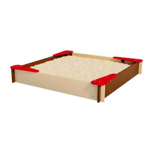Sandkasten mit Ecken rot-braun 5/5