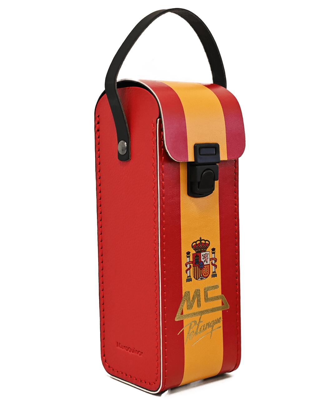Etui boules de pétanque rouge et jaune - Espagne 1/1