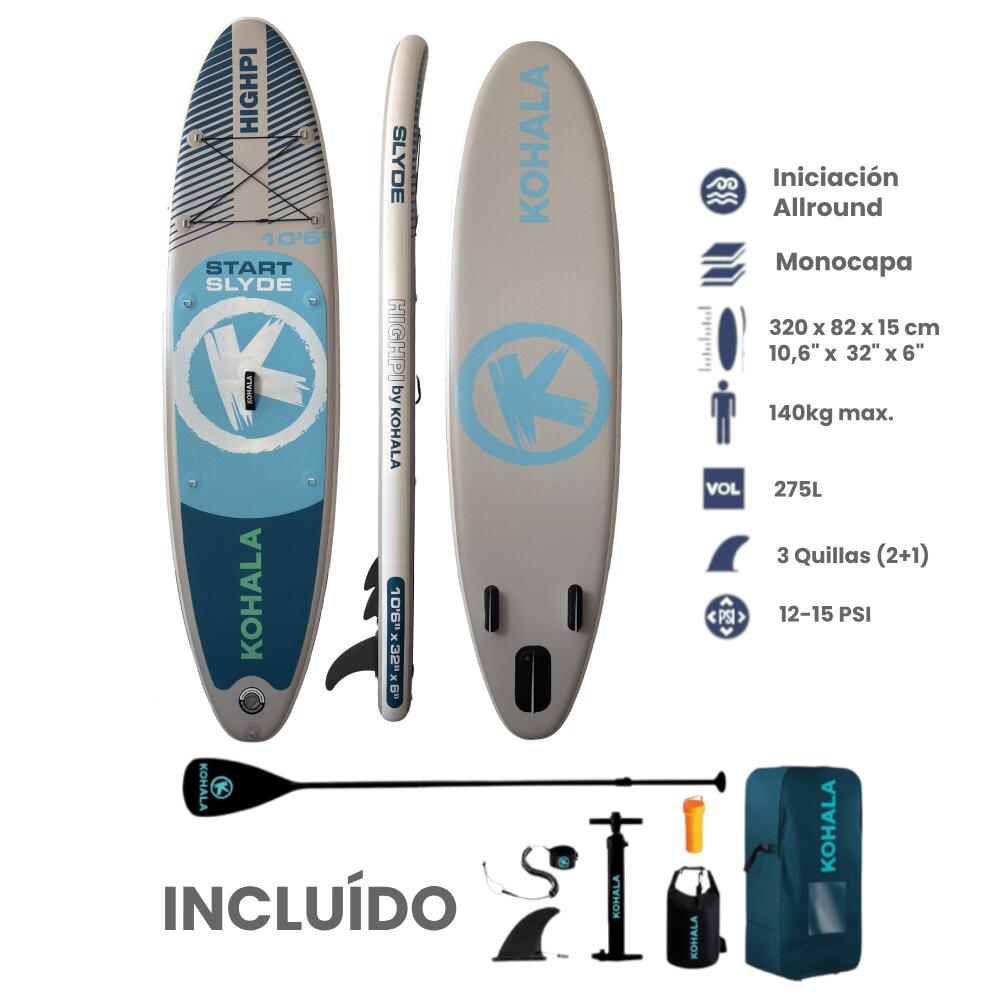 Tabla de Paddle Surf Hinchable Kohala Start Slyde 10'6" - Pack Iniciación y Tra 6/6