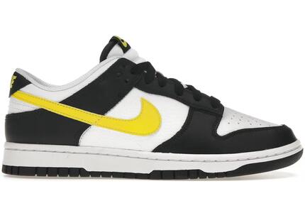 Chaussures - dunk low cuir - noir/jaune/blanc