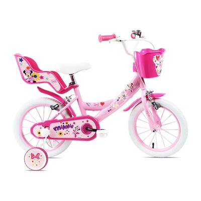 Kinderfiets 14 inch 4-5 jaar minnie mouse