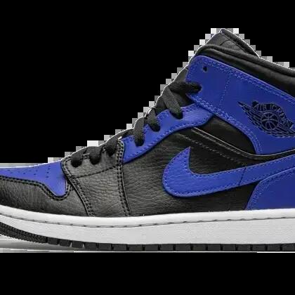 Basketball - Shoes - Mid leather - Air Jordan1 - Black/HyperRoyal