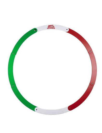 Cercle de pétanque pliant MS Pétanque - vert blanc rouge - Italie