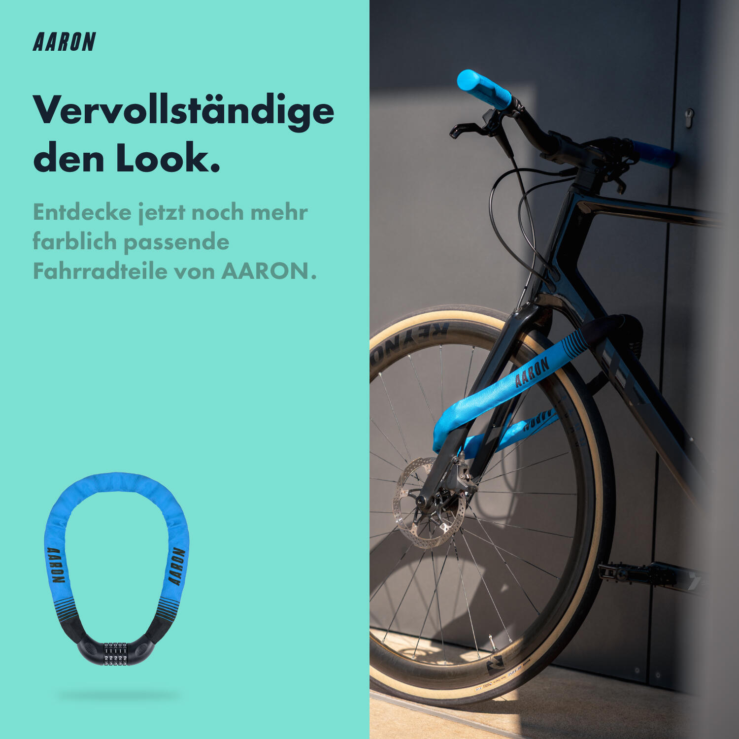 FIT Fahrradgriffe - Ergonomisch, rutschfest, mit Klemmring - Blau 6/7