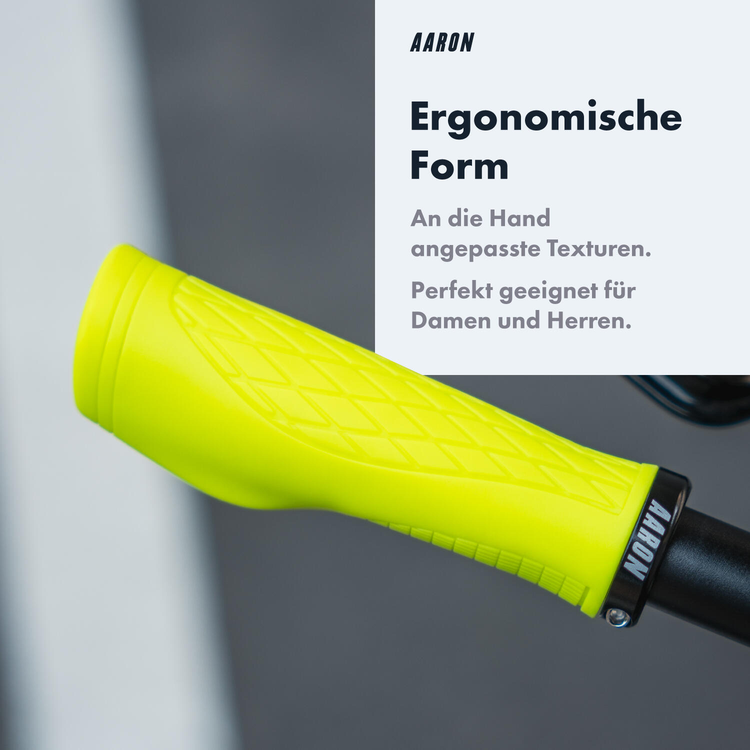 FIT Fahrradgriffe - Ergonomisch, rutschfest, mit Klemmring - Gelb 5/7
