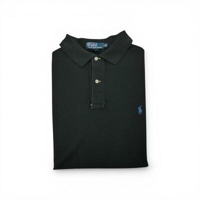 Tweedehands - heren poloshirt korte mouw zwart - goede staat