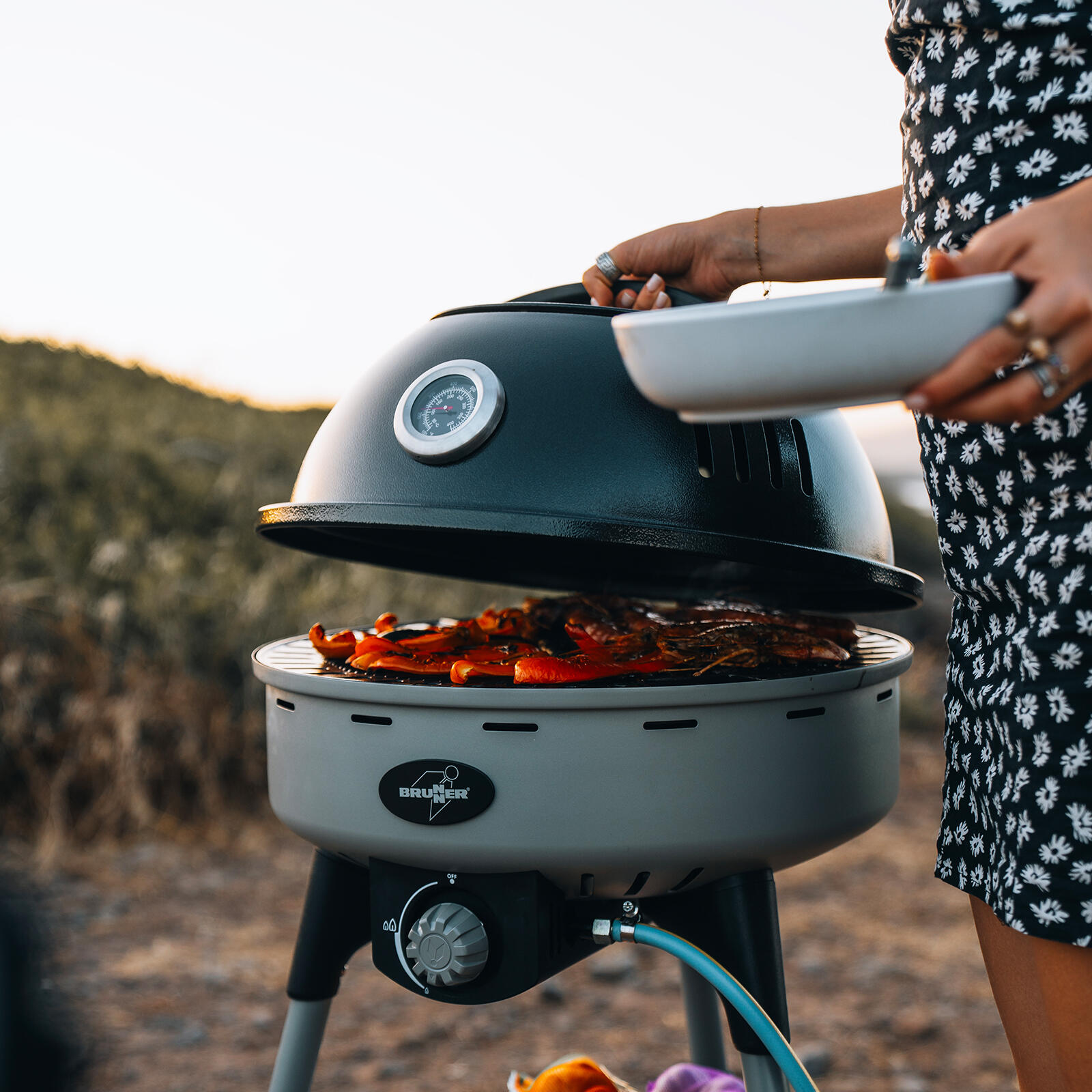 Parrilla de gas Devil BBQruiser HT Cocina de camping Parrilla redonda 30 mbar 7/7