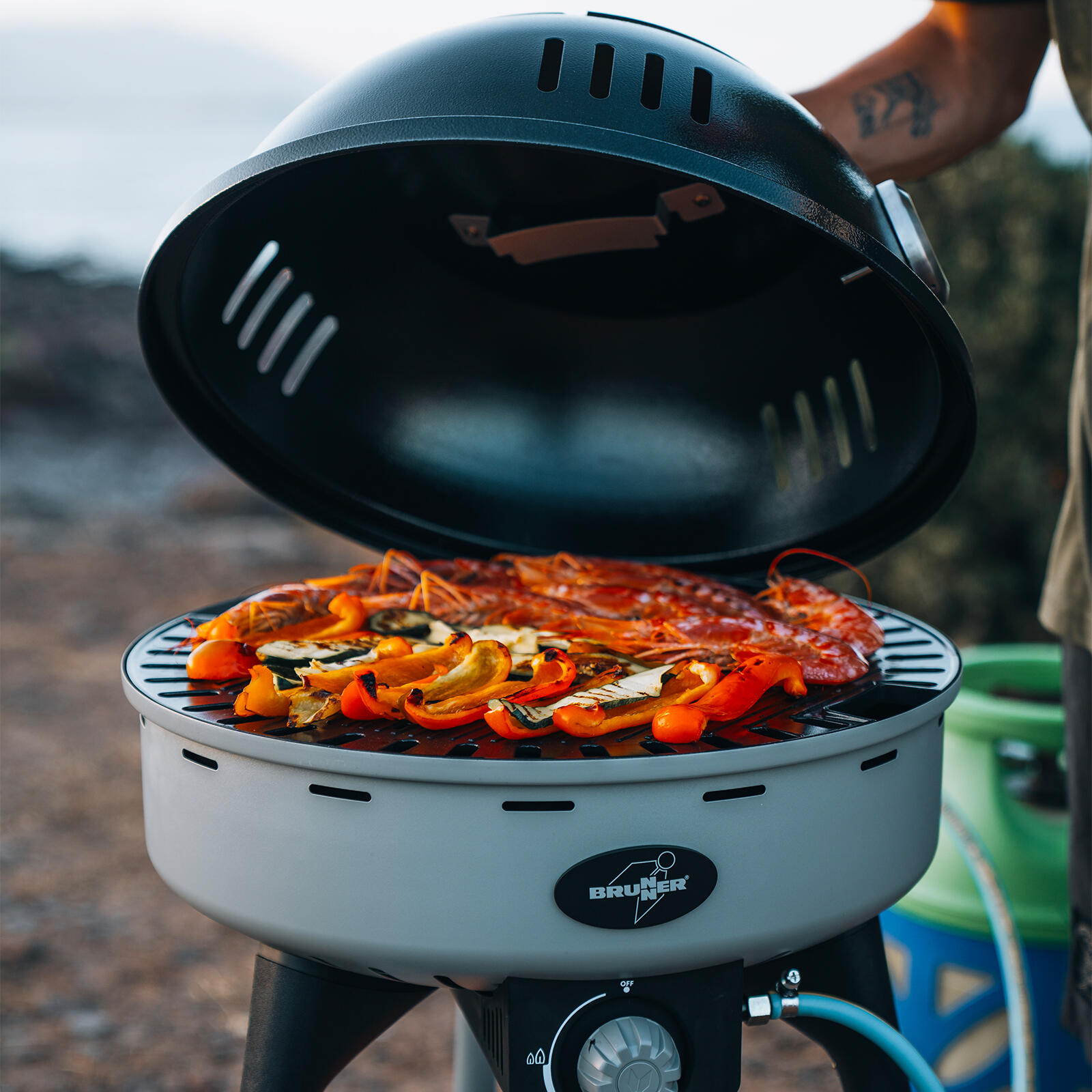 Parrilla de gas Devil BBQruiser HT Cocina de camping Parrilla redonda 30 mbar 6/7