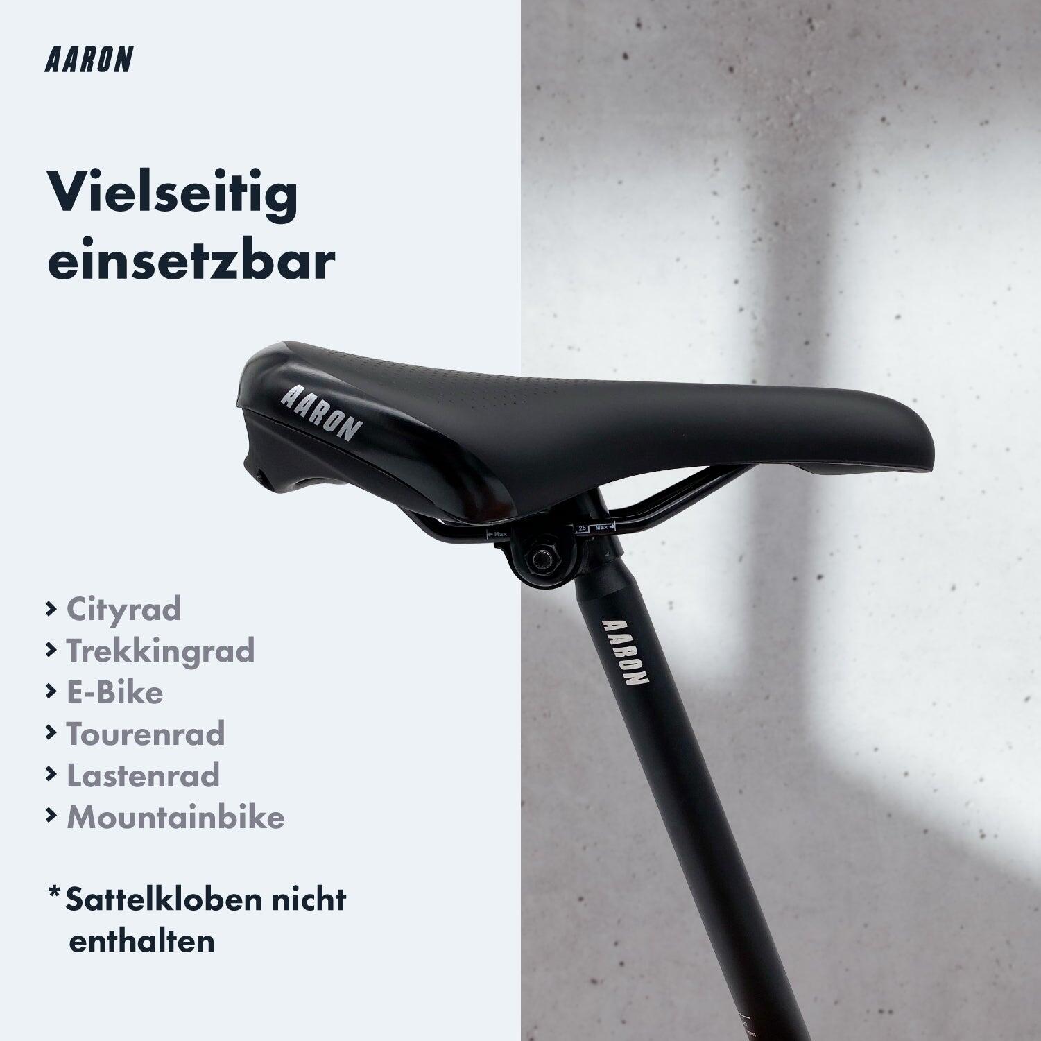 Tube Sattelstütze - Ø 25,4 mm - 350 mm Länge - 6061 Aluminium, schwarz 3/5