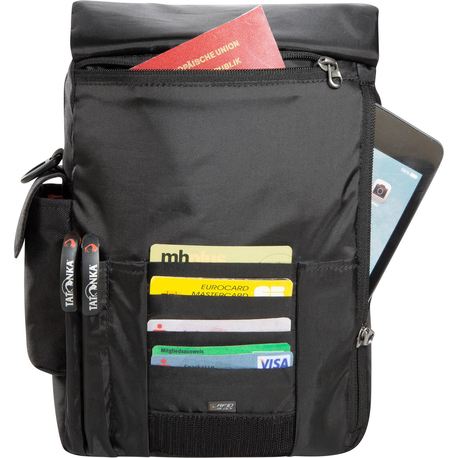 Gürtel-Tasche Check In XL RFID Block midnight plum 7/7