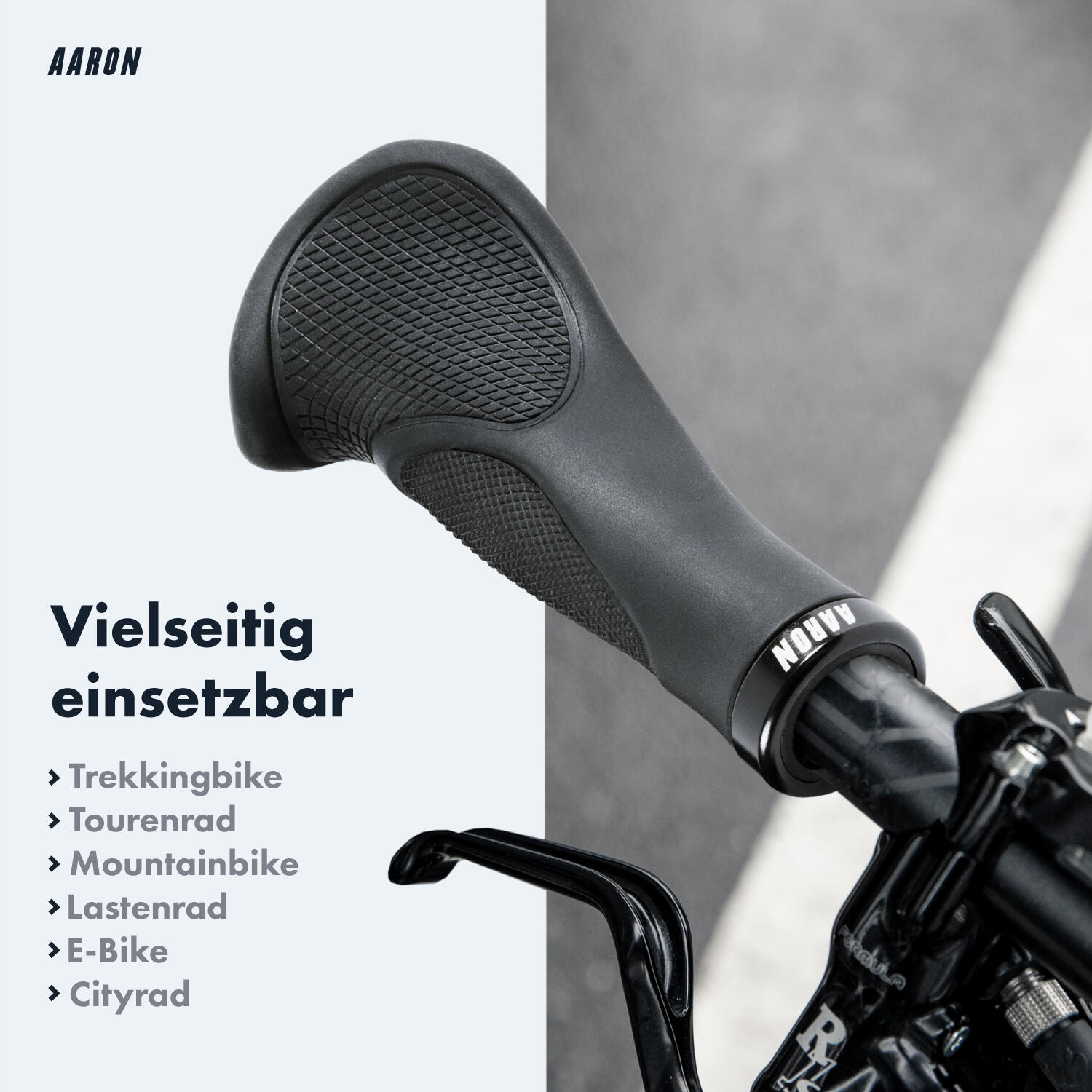 Ergonomic Fahrradgriff mit Gel-Dämpfung 140 mm, Schraubklemmung, schwarz 5/5