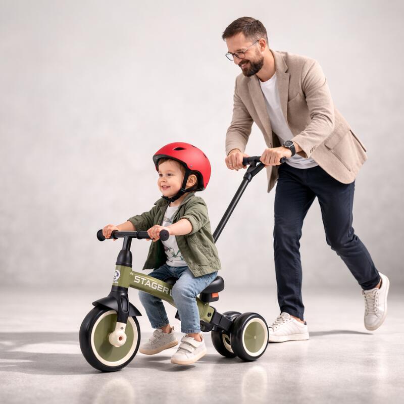 Tricycle Qplay Stager 3-en-1 Vert 6/7