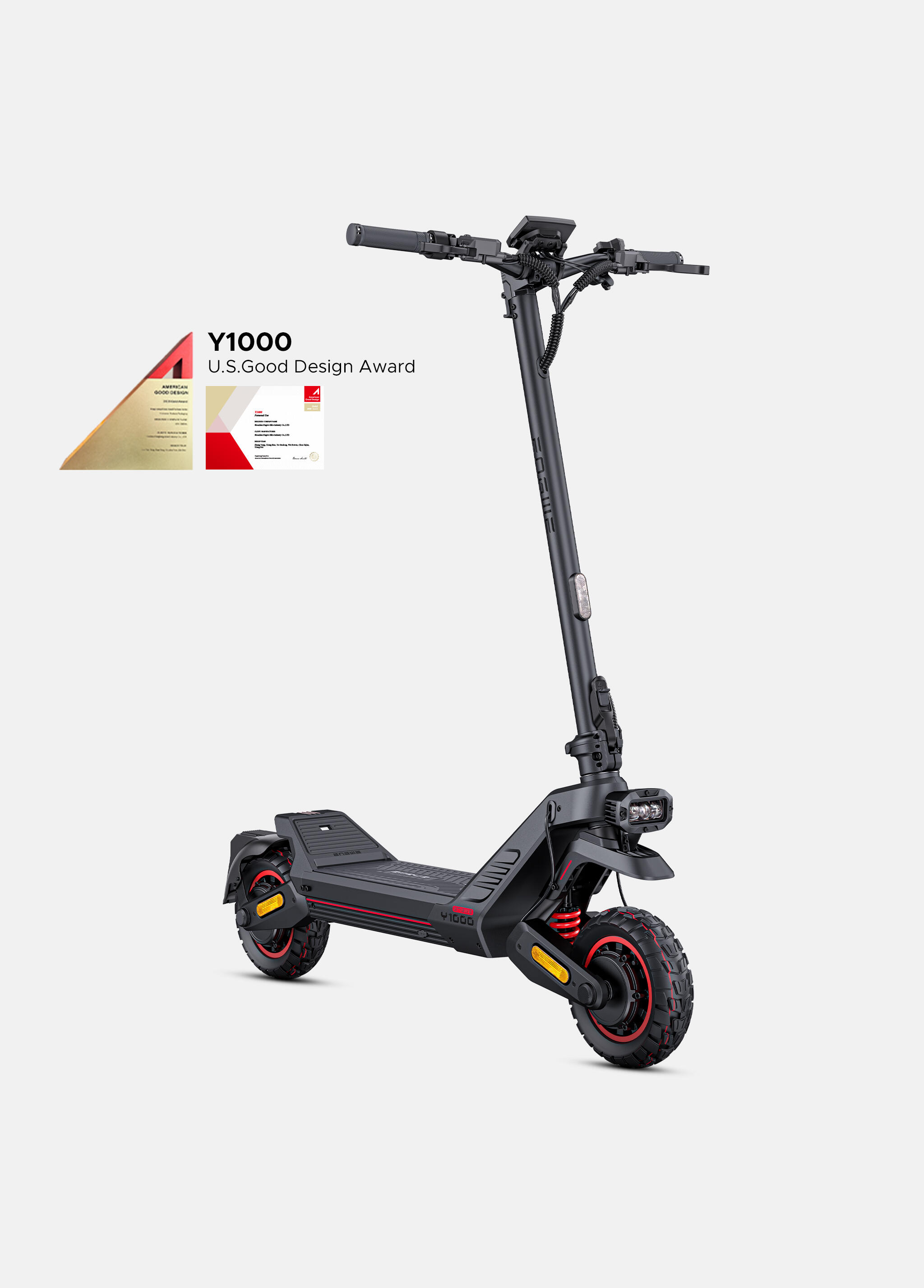Patinete eléctrico ENGWE Y1000 con frenos hidráulicos - Todoterreno 3/5