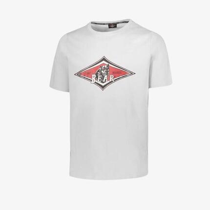 T-shirt ours grand logo blanc