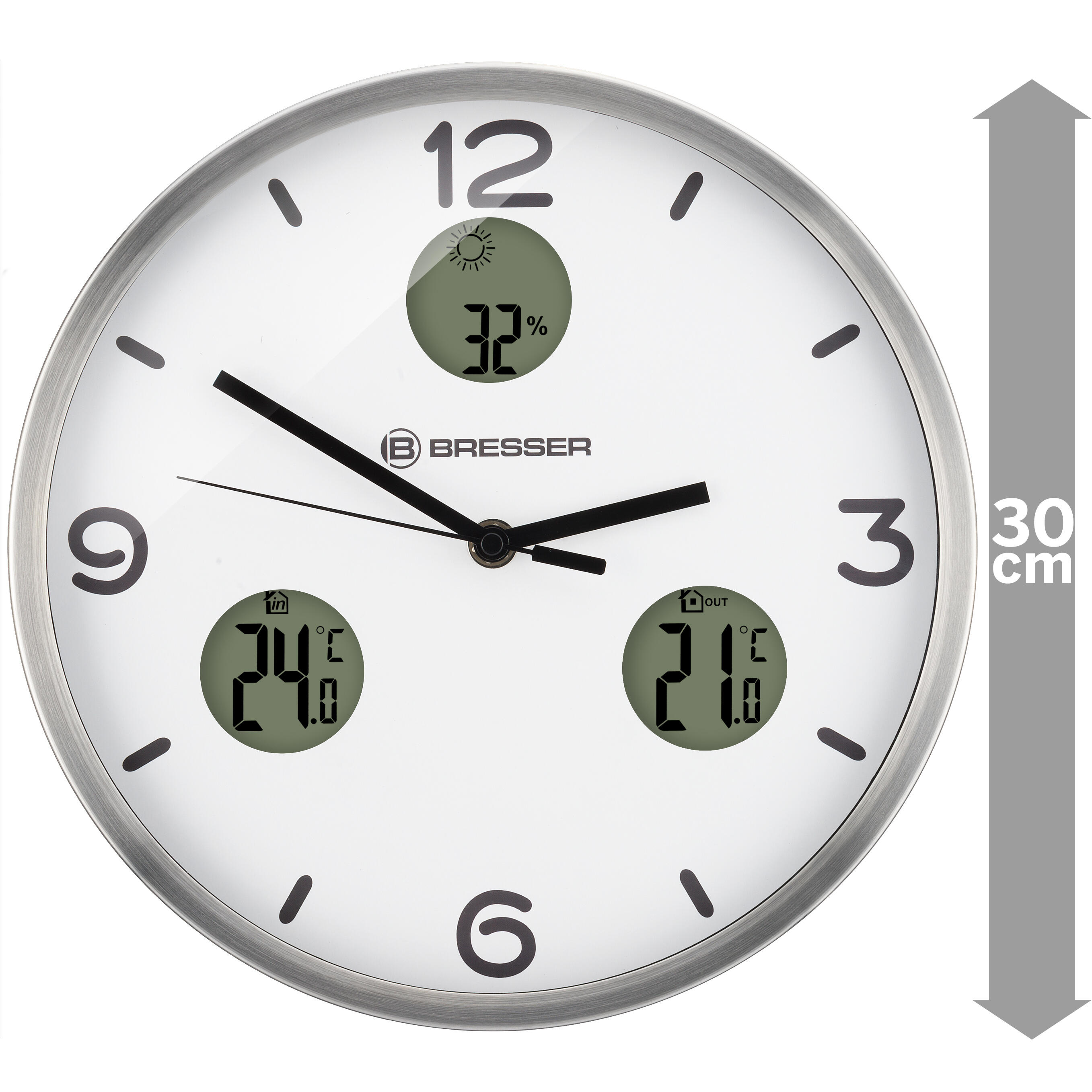 MyTime Io NX Horloge murale radio pilotée avec Mesure de Temperature et Humidit 6/6