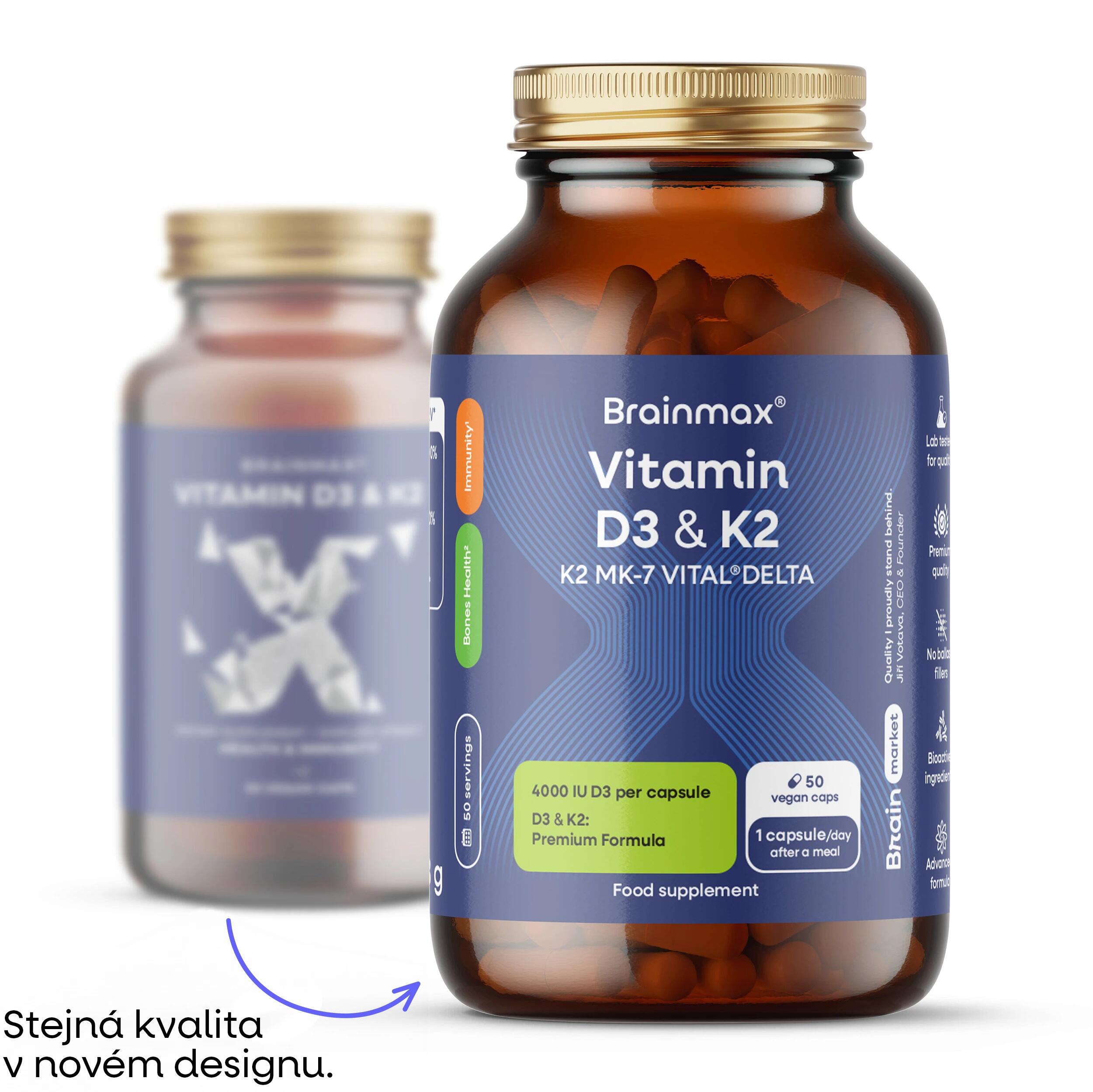 Vitamín D3 a K2 MK-7 K2VITAL®DELTA 2/6