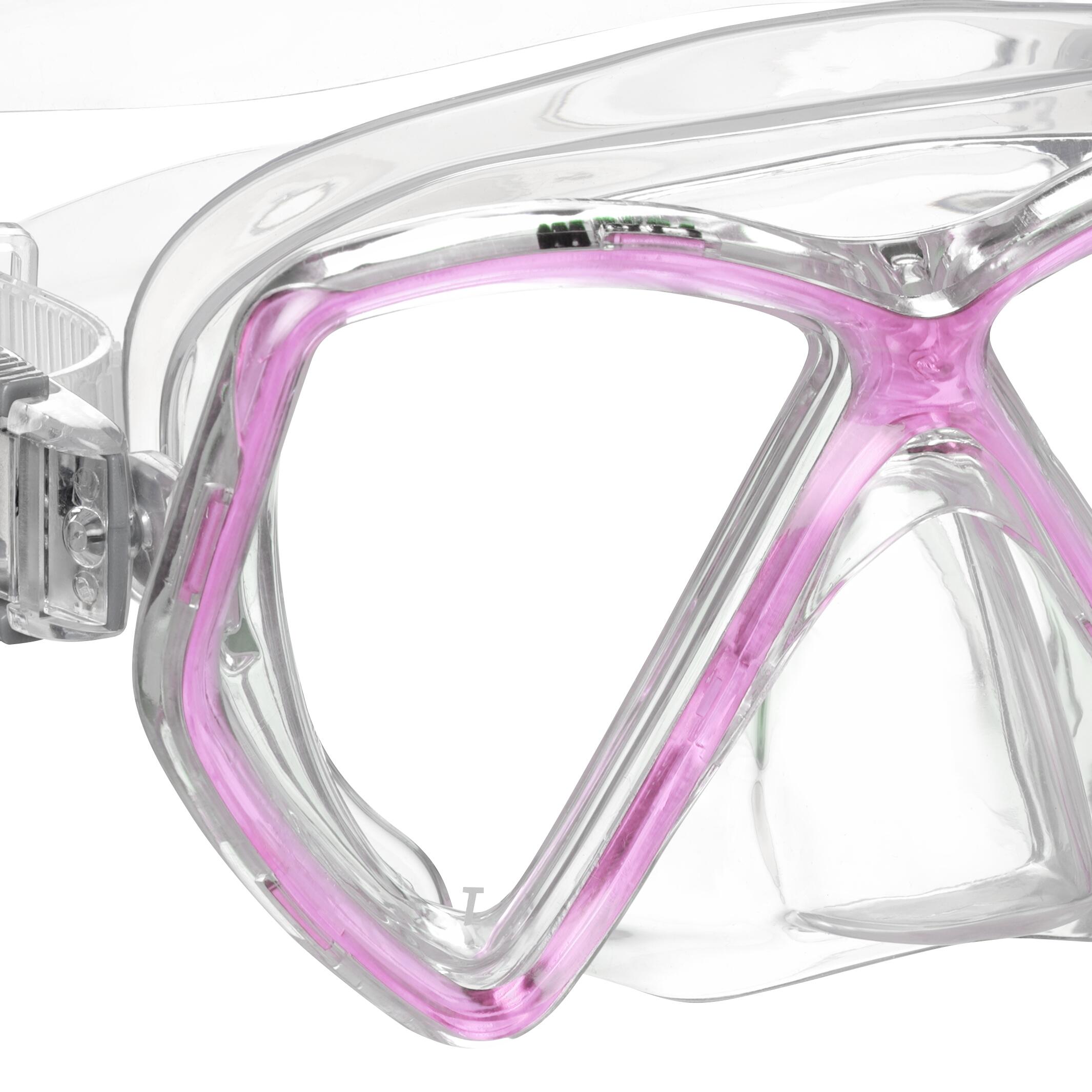 Máscara De Snorkel Kids Doble Cristal Ligera Ez Adjust Zephir 2/2