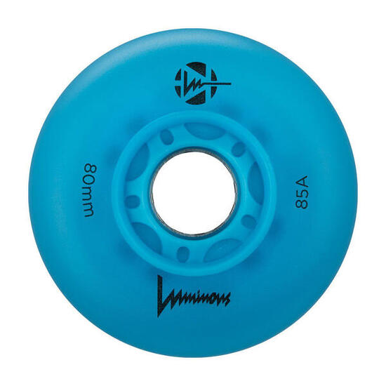 Kółka świecące do rolek LUMINOUS 80mm/85A Blue Ocean Glow 4 sztuki