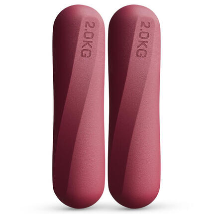 Haltères Pilates 2 kg en silicone - set de 2 pour Pilates & Yoga