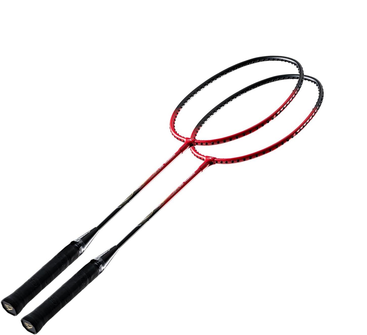 Badminton Set 2 Schläger mit Hülle - Powertek 100 Anfänger Training 5/7