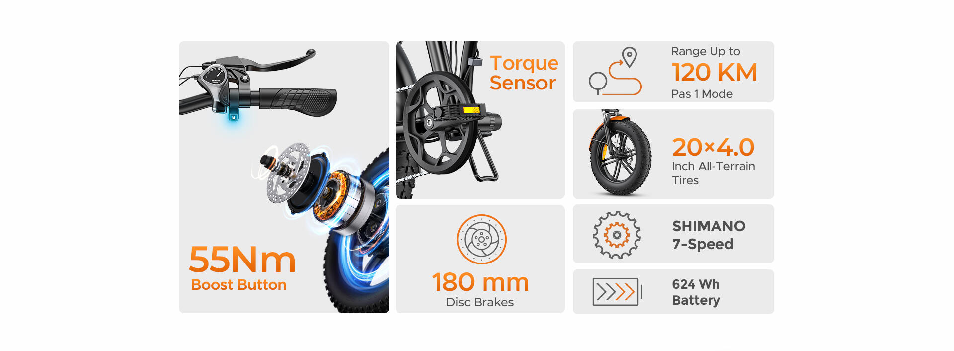 Bicicleta eléctrica para adultos ENGWE EP-2 BOOST - Bicicleta eléctrica urbana 5/7