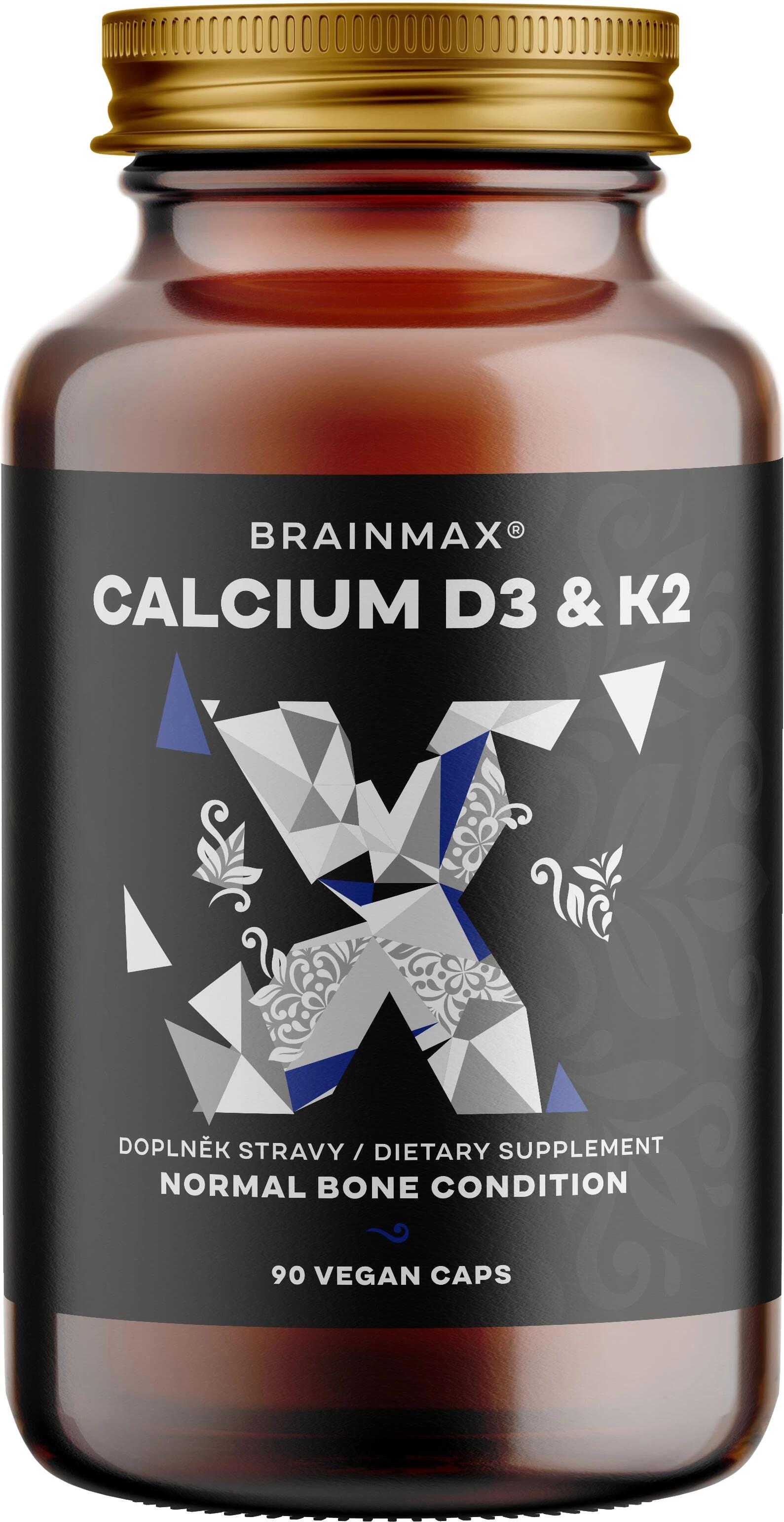 BRAIN MAX Vápník s vitamínem D3 a K2 MK-7